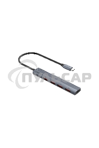 Концентратор Vention OTG USB 3.2 Gen 2 Type-C на 4 USB порта + USB-C PD Серый - 0.15м.