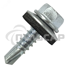 Саморез кровельный Руфкомплект 4.8х19 по металлу сверло №2 шайба d=14мм с EPDM прокладкой оцинкованный