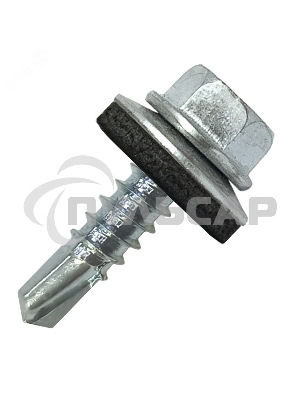 Саморез кровельный Руфкомплект 4.8х19 по металлу сверло №2 шайба d=14мм с EPDM прокладкой оцинкованный