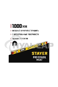 Уровень STAYER PROFESSIONAL 1000 мм уровень магнитный с двумя фрезерованными поверхностями