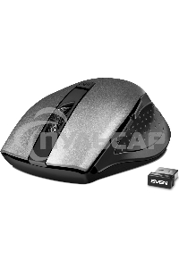 Мышь беспроводная SVEN RX-425W серый, 1600 dpi, радиоканал, USB, кнопки - 6