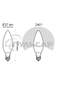 Лампа светодиодная Gauss LED Candle 7Вт E14 4100К step dimmable (диммир.)
