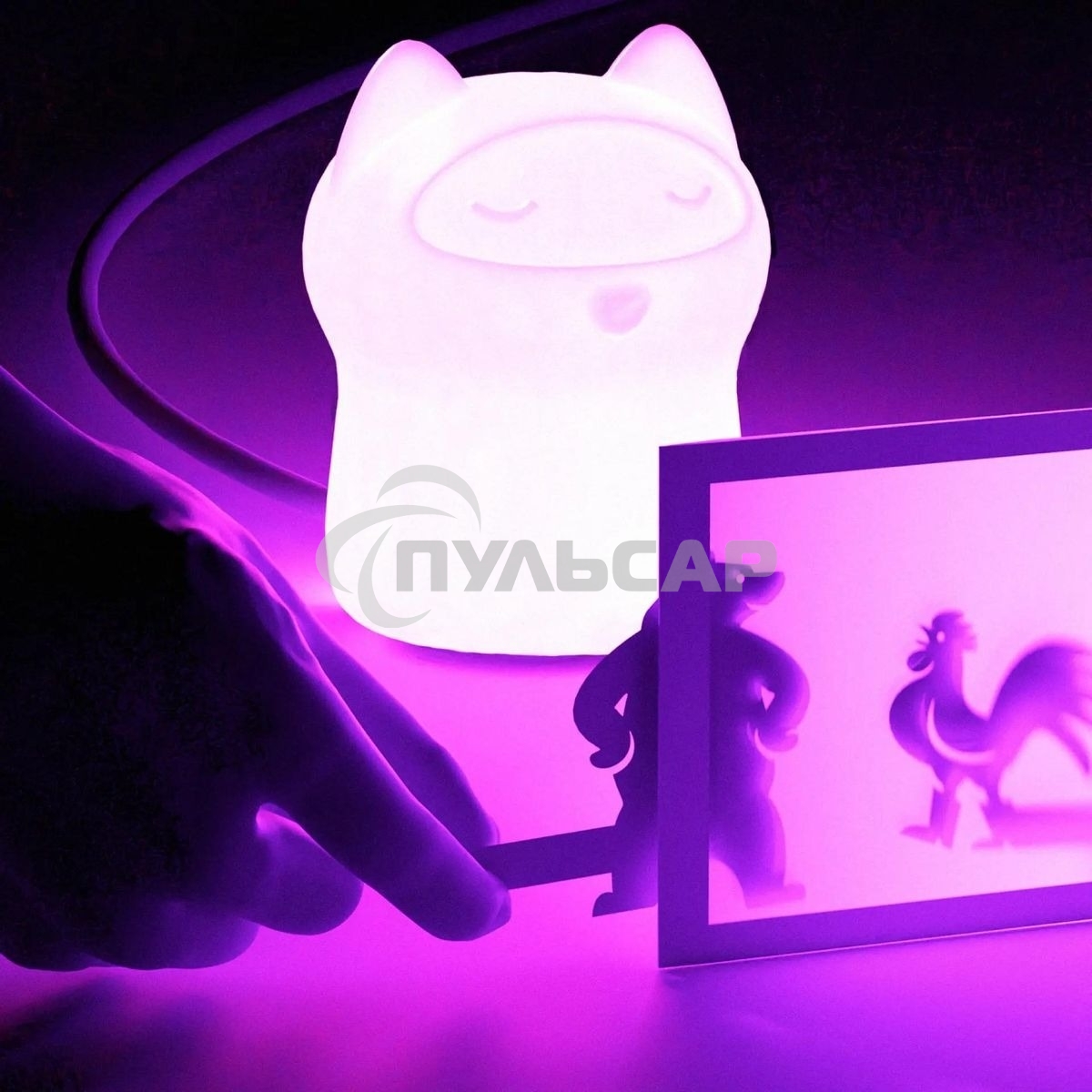 Умный детский ночник Кошка, товарный знак SBER SBDV-00125