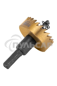 Коронка по металлу Denzel HSS, 40 мм, нитридтитановое покрытие