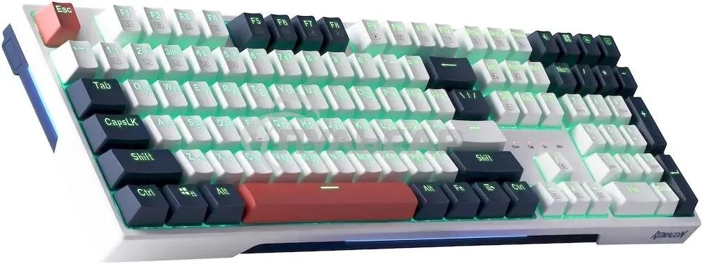 Клавиатура проводная Redragon Whisper, USB, белый + синий