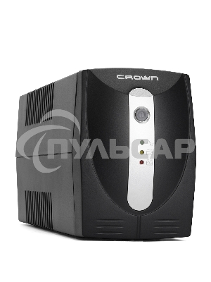 Источник бесперебойного питания Crown CMU-650X (650ВА/360 Вт; 2хEURO резервным питанием и фильтрацией; 12V/7AH х 1; пластик)