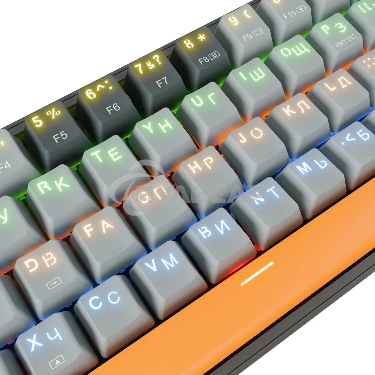 Клавиатура проводная REDRAGON Fizz RU,Rainbow,красные свитчи, механическая