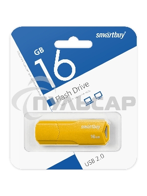 Флешка USB Smartbuy R/W 16 Gb CLUE Yellow (SB16 GbCLU-Y)