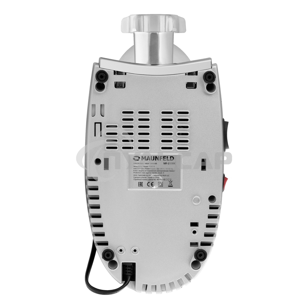 Мясорубка электрическая Maunfeld MF-233BK черный, 1360 Вт