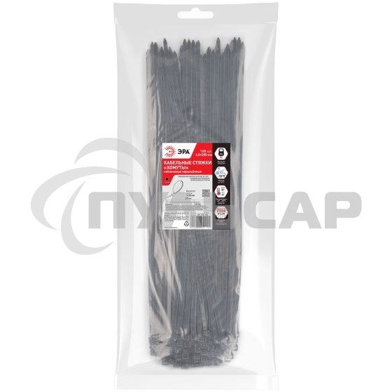 Хомут кабельный 4.8х200 NO-225-183 черный (уп.100 шт) Эра Б0065953
