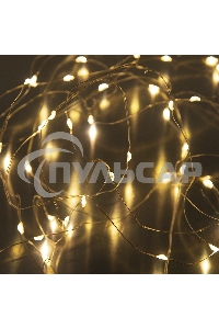 Гирлянда светод. Funray Нить, SE-STRING-550WW, 5м, 50 LED, теплый белый, 3*АА, серебр. шнур 0,3м