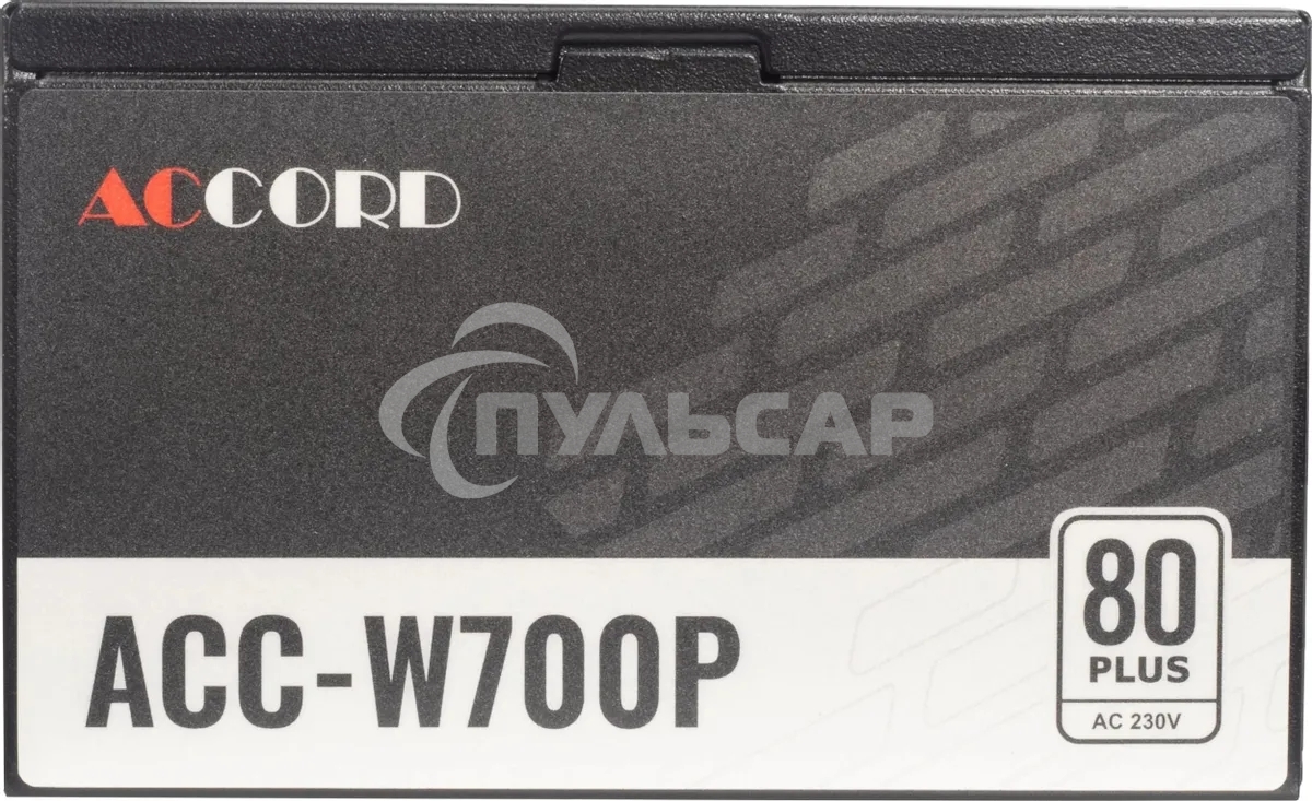 Блок питания Accord ACC-W700P, 700Вт, 80 PLUS WHITE, 120мм, черный