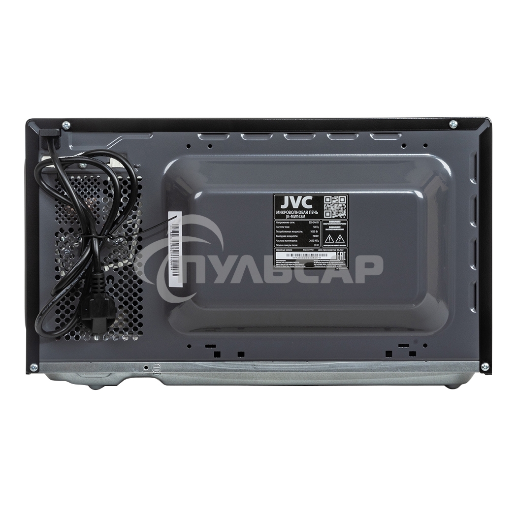 Микроволновая печь JVC JK-MW143M черный, 20 л, 700 Вт, переключатели - поворотный механизм