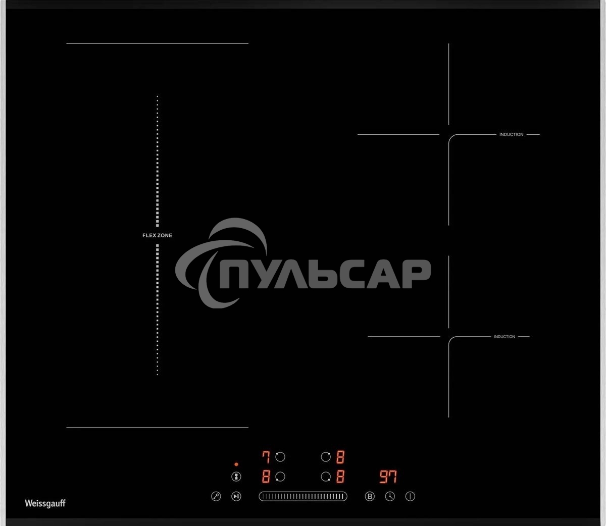Индукционная варочная панель Weissgauff HI 643 Bfzg, независимая, черный