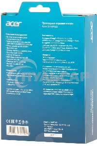 Мышь проводная Acer OMW160 черный, 6400 dpi, USB, кнопки - 8