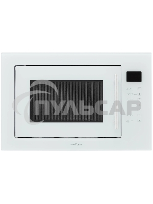 Микроволновая печь встраиваемая Krona RIFLESSO 60 WH V2 белое стекло, 25 л, 900 Вт, переключатели - сенсор
