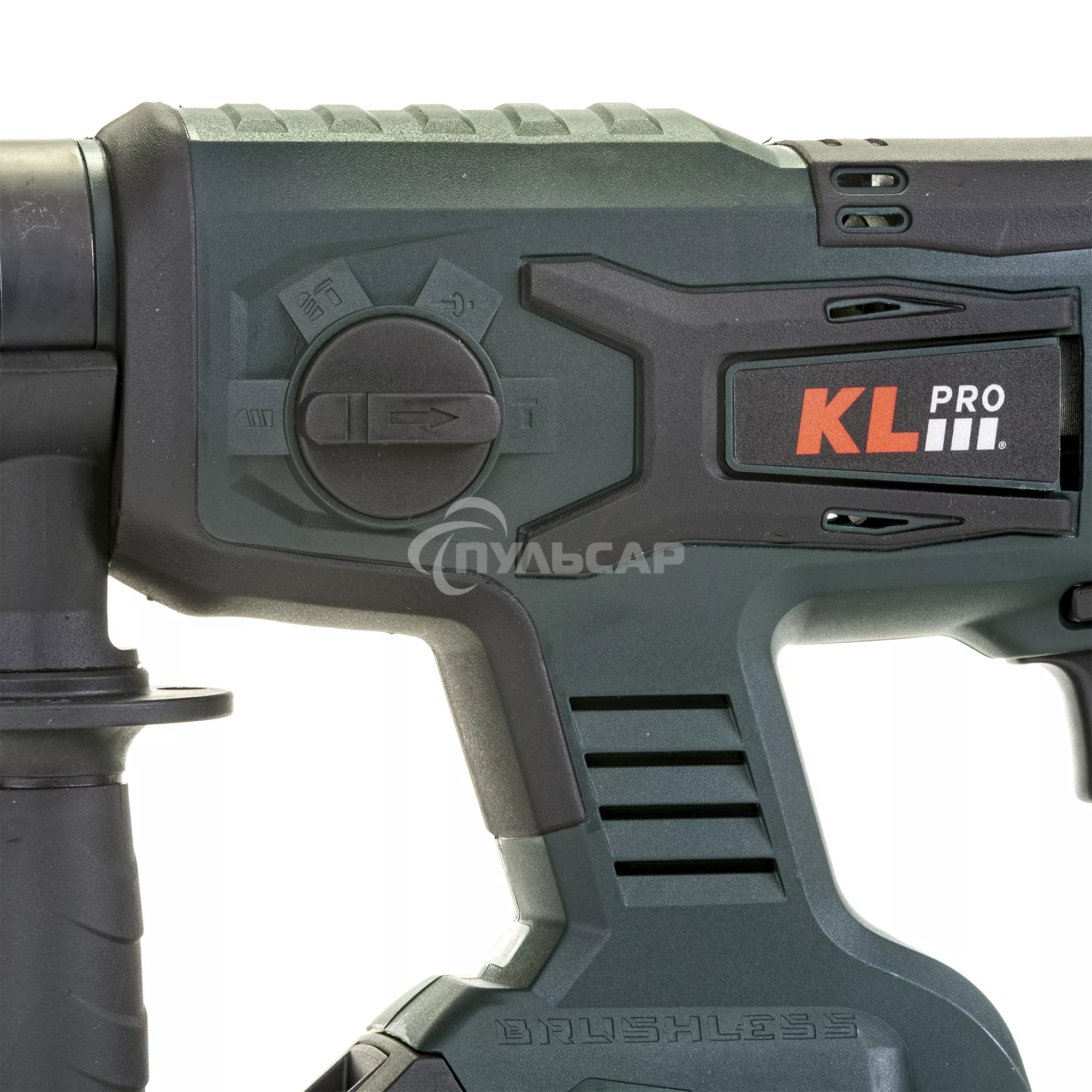 Профессиональный бесщеточный перфоратор аккумуляторный KLPRO KLPM18B-20 (18В, Li-ion-2шт, 2.0А·ч, 1,7Дж, SDS-plus, З/У,сумка)