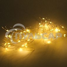 Гирлянда светод. Funray Нить, SE-STRING-550WW, 5м, 50 LED, теплый белый, 3*АА, серебр. шнур 0,3м