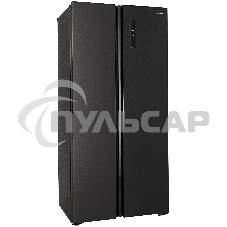 Холодильник HIBERG RFS-480DX NFB инвертер графитовый черный двухкамерный 271/165л морозилка сбоку Side-by-Side