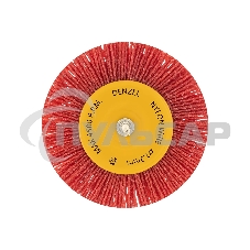 Щетка для дрели Denzel 100 мм, плоская, со шпилькой, нейлоновая щетина