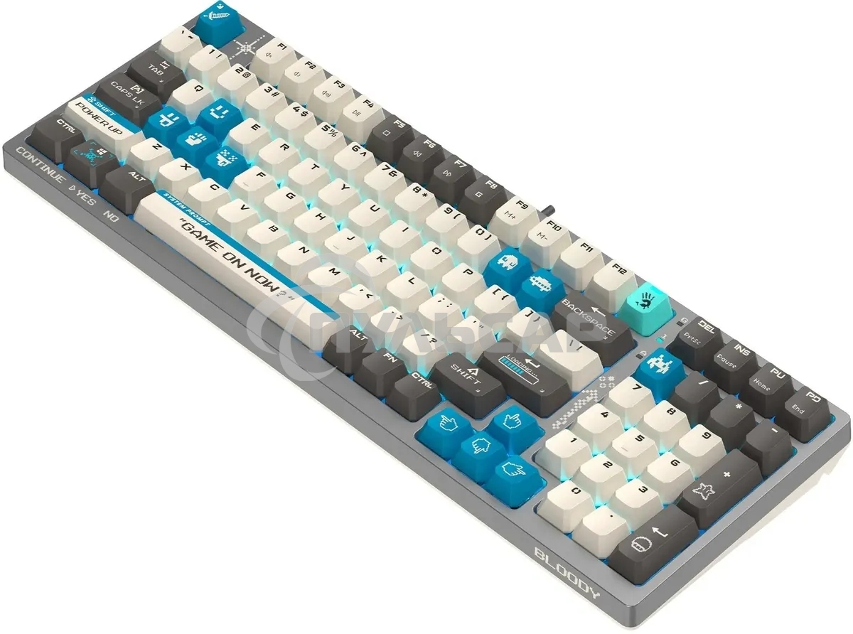 Клавиатура проводная A4Tech Bloody S98 Pixels Blue USB серый/бежевый