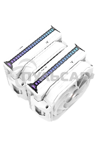 Кулер для процессора Alseye W700-W(USA) белый, 120 мм, алюминий/медь, 2200 об/мин, 35.3 дБ, 4 pin, 230 Вт, 159 мм