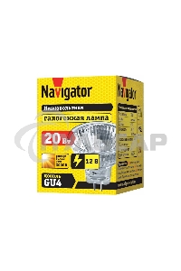 Лампа галогенная Navigator MR11 20Вт 12В 2000h