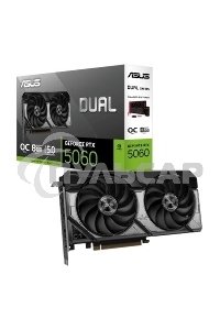 Видеокарта Asus RTX 5060 DUAL-RTX 5060-O8G RTX 5060 8Gb 128bit GDDR7 2535/28000 HDMIx1 DPx3 HDCP Ret
