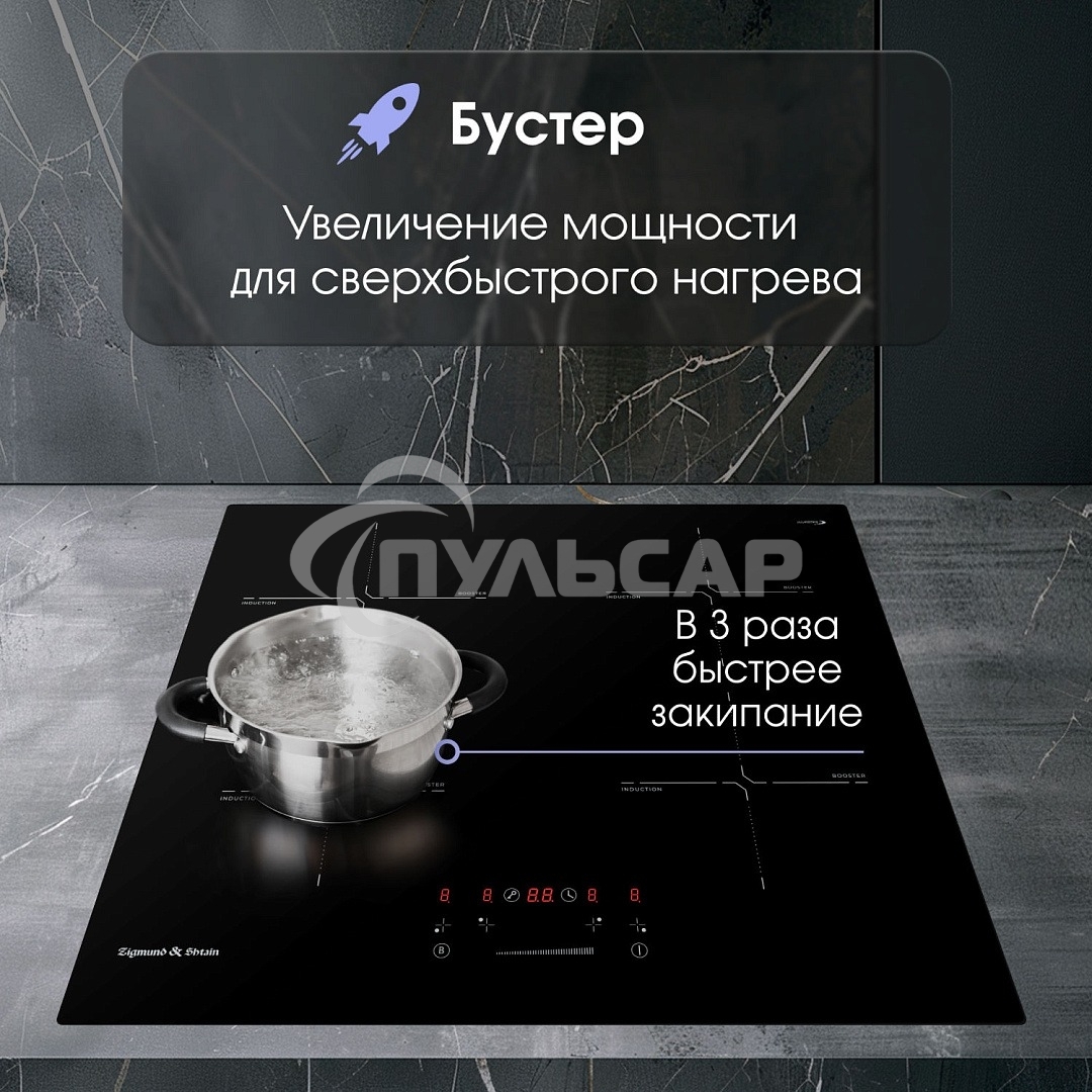 Индукционная варочная панель Zigmund & Shtain CI 60.6 B черный