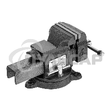 Тиски слесарные Denzel BVH-100 100 мм, поворотные, стальная направляющая, с наковальней