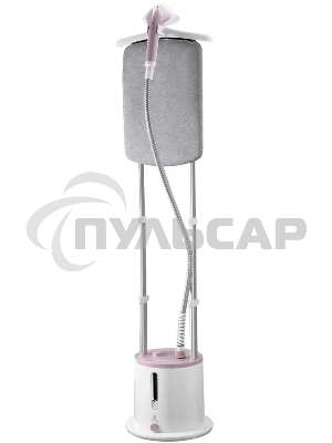 Отпариватель Galaxy Line GL 6216, белый с розовым, стационарный, 2200 Вт, объем контейнера для воды 1,7 л, 3 режима отпаривания