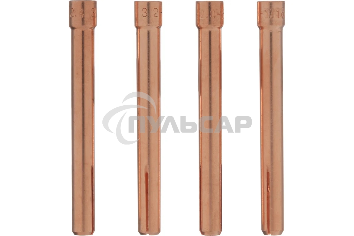 Набор цанг для электрода 1,6мм, 2,0мм, 2,4мм, 3,2 мм Denzel