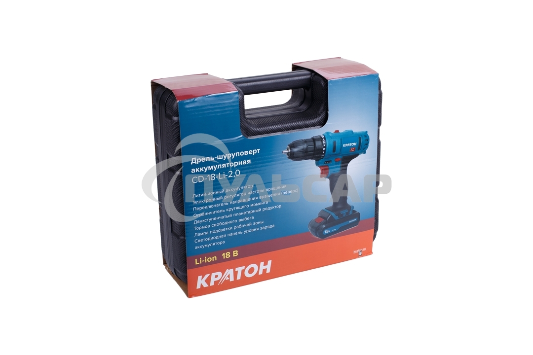 Дрель-шуруповерт аккумуляторная Кратон CD-18-Li-2,0 3 11 01 057