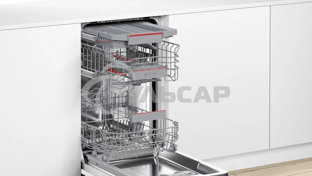 Встраиваемая посудомоечная машина Bosch SPV4HMX65Q, серебристый, 45 см, 10 компл., 45 дБ, класс A+