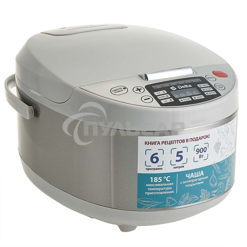 Мультиварка DELTA DL-6529 белый: 900 Вт,5л, 6 ПРОГРАММ (4)