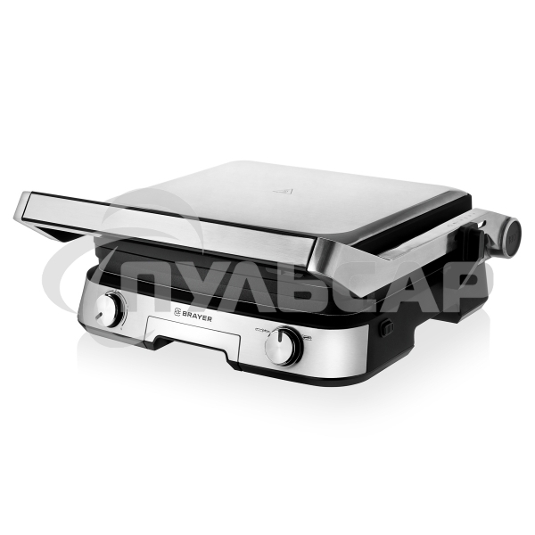 Гриль-пресс BRAYER BR2001, 2000 Вт, съем двухс., 31*26 см, регул высот, мет корп., поддон, 180