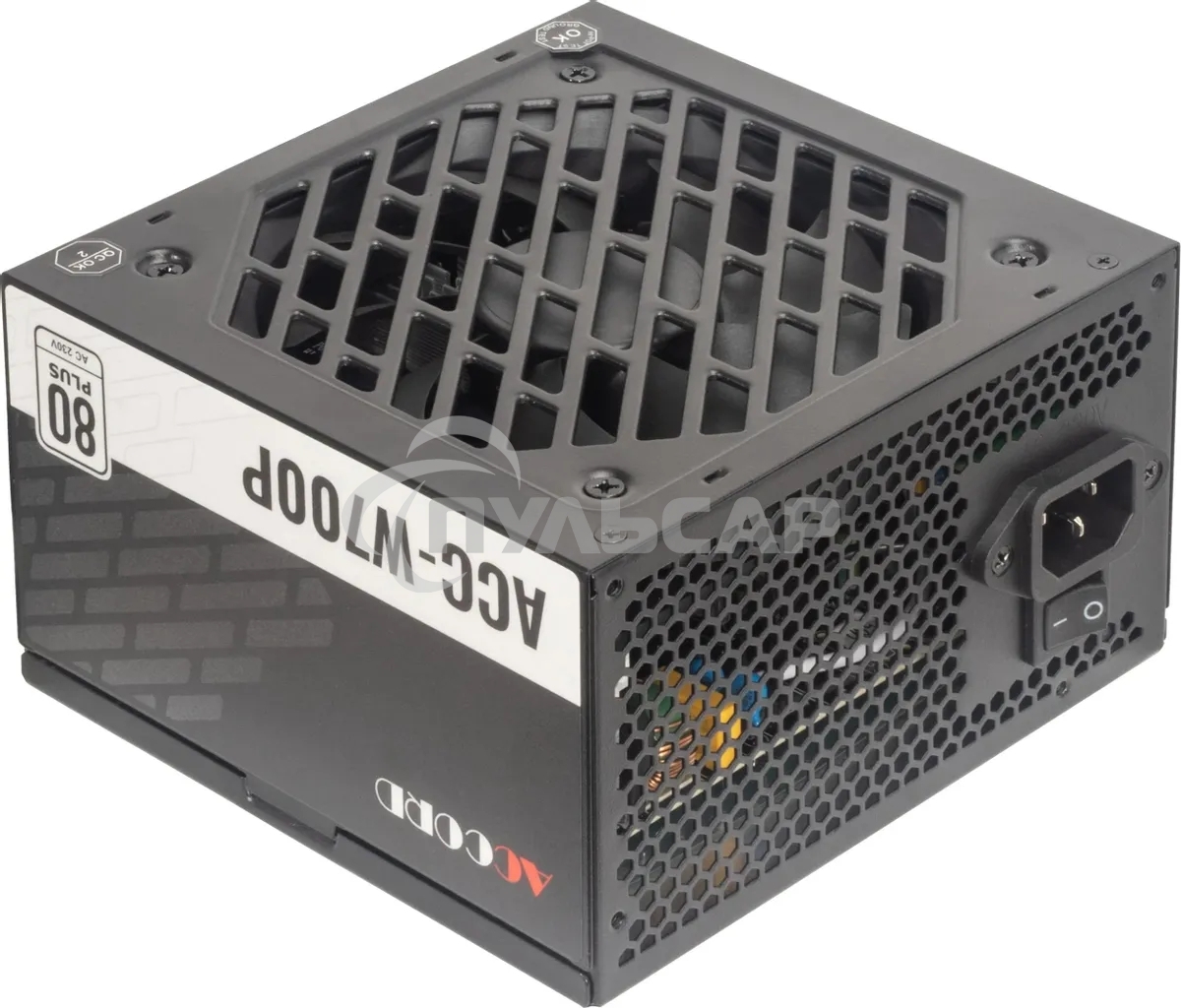 Блок питания Accord ACC-W700P, 700Вт, 80 PLUS WHITE, 120мм, черный