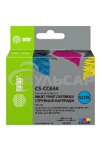 Картридж струйный Cactus CS-CC644 №121XL трехцветный (18 мл.) для HP DJ D1663/D2500/D2563/D2663/D5563/F2423/F2493/F4213/F4275/F4280/F4283/F4583/PS C4683/C4783