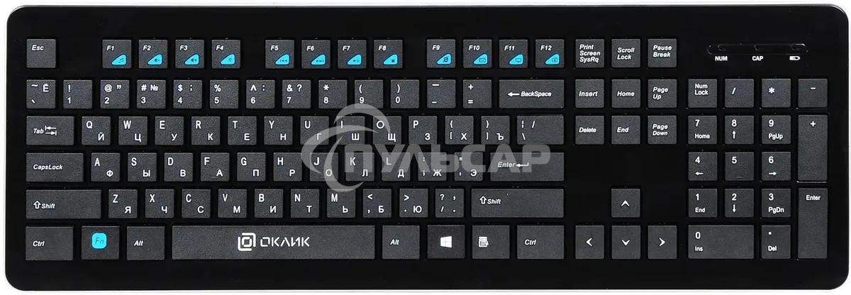 Клавиатура беспроводная Oklick 870S, USB, Радиоканал, черный