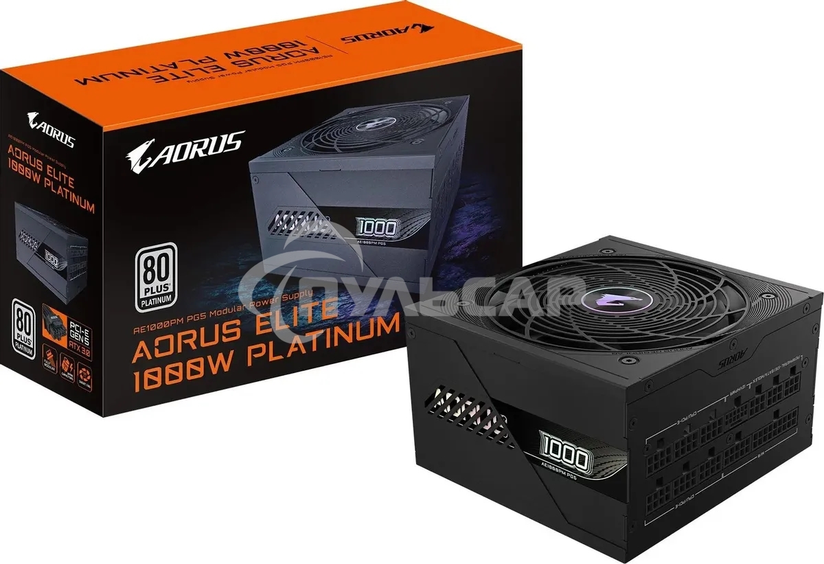 Блок питания Gigabyte ATX 1000W GP-AE1000PM PG5 Gen.5 80 PLUS platinum (20+4pin) APFC 120мм fan 16xSATA Cab Manag RTL