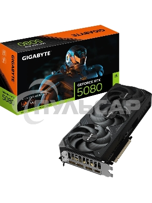 Видеокарта Gigabyte PCI-E 5.0 GV-N5080WF3OC-16GD 1.0 NVIDIA GeForce RTX 5080 16Gb 256bit GDDR7 2670/30000 HDMIx1 DPx3 HDCP Ret