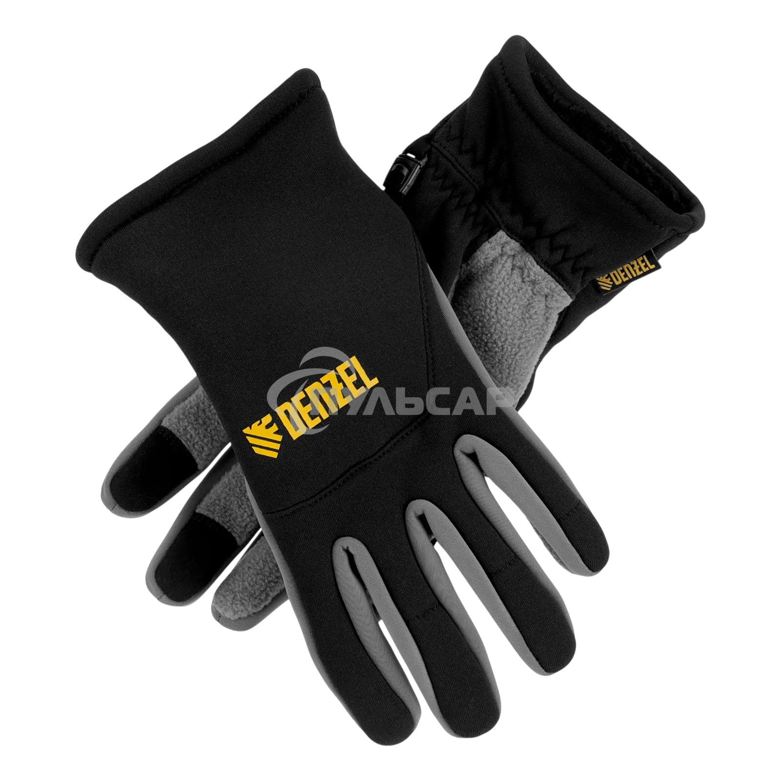 Перчатки универсальные Denzel 68086 искусственный мех, работа с сенсорным экраном, размер 8