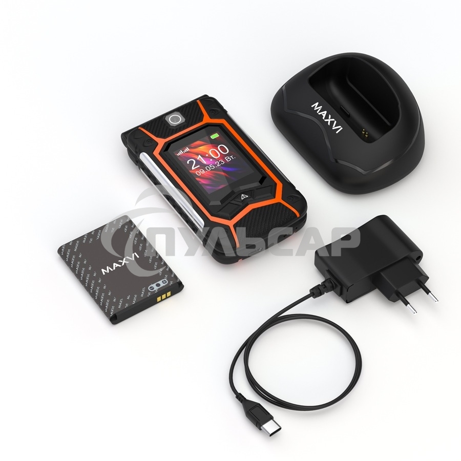 Мобильный телефон Maxvi E10ds оранжевый