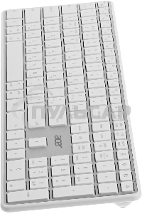Клавиатура беспроводная Acer OKR301 (ZL.KBDEE.015), USB, Bluetooth/Радиоканал, белый/серебристый