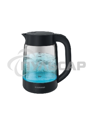 Чайник электрический Starwind SKG4030 1.7л. 2200Вт черный (корпус: стекло)