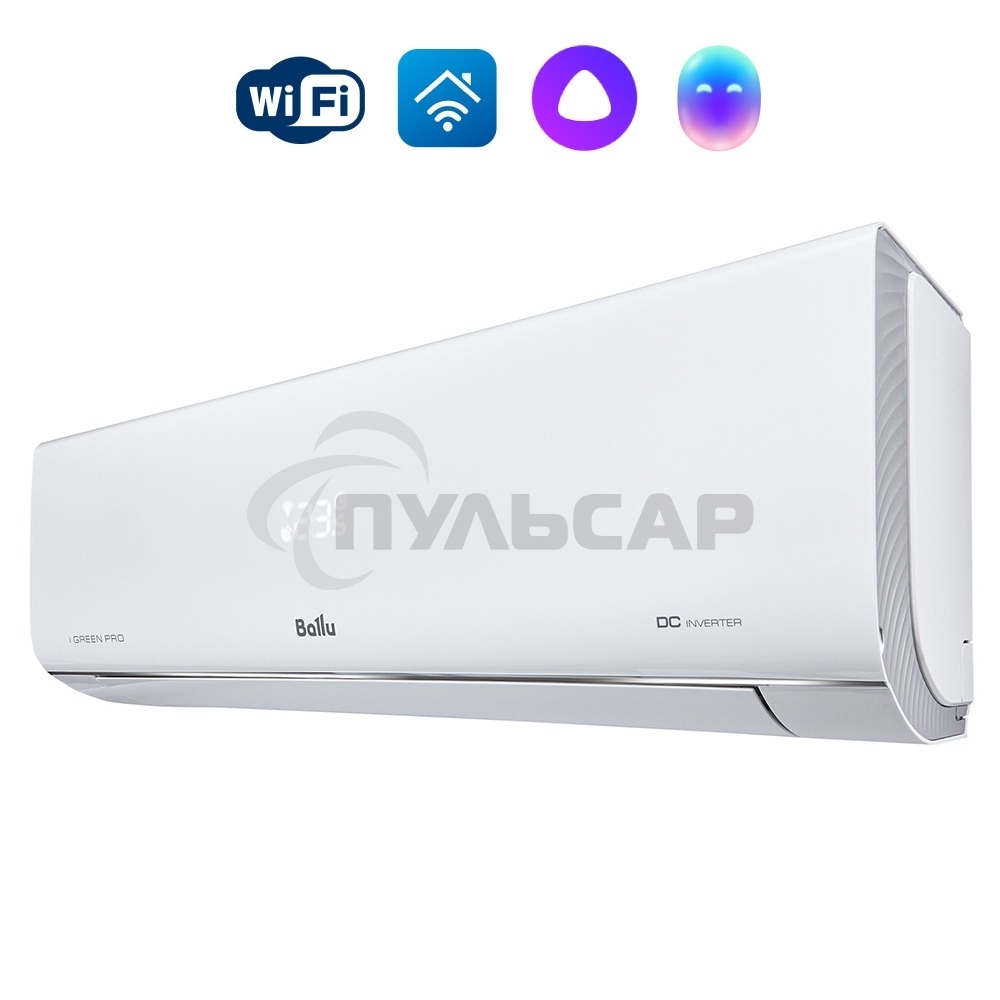 Внутренний блок сплит-системы Ballu iGreen Pro DC BSAGI/in-24HN8_V4 инвертор, 24000 BTU, 70 м², 32 дБ, охлаждение, обогрев, осушение, белый