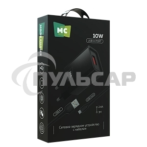 Зарядное устройство MORE CHOICE (4620202555700) NC07m СЗУ 1USB 2.0A для micro, черный