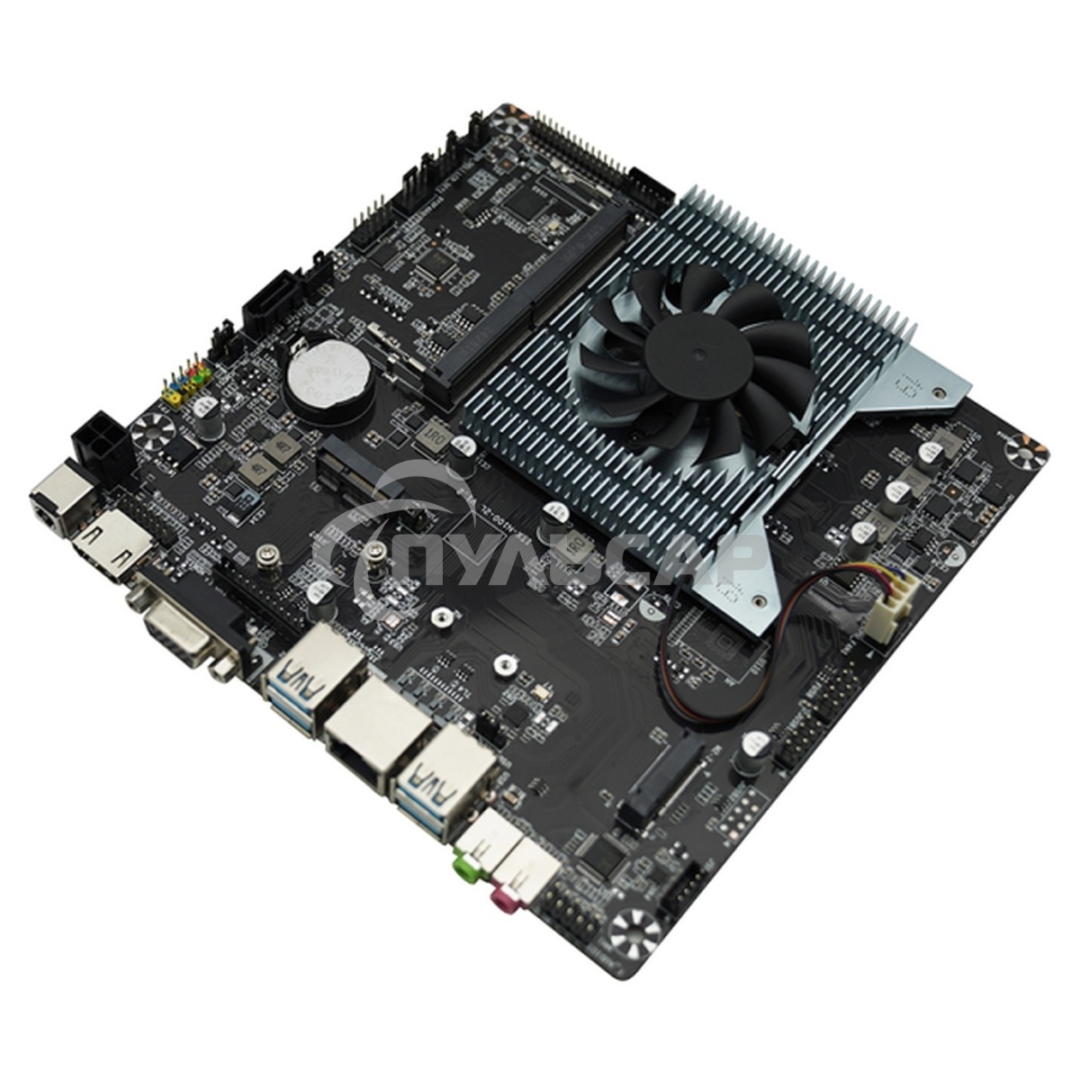 Материнская плата AFOX AFMIN100-1L-V2, Intel N100, SoC, 1xDDR4, 1xSATA, 1xM.2, 1xHDMI, 1xVGA, 1x 1Gb LAN, 2xUSB-A 2.0, 2xUSB-A 3.2 Gen 1, 2x3.5 мм, 7.1, Thin Mini-ITX