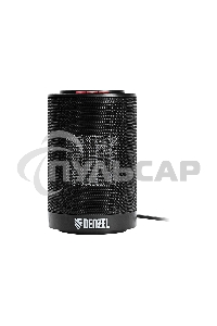 Тепловентилятор керамический Denzel DTFC-1200, черный, 600/1200 Вт, 12 м2, 3 режима, термостат
