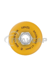 Щетка для УШМ Denzel 75 мм, чашка, нейлоновая щетина, М14